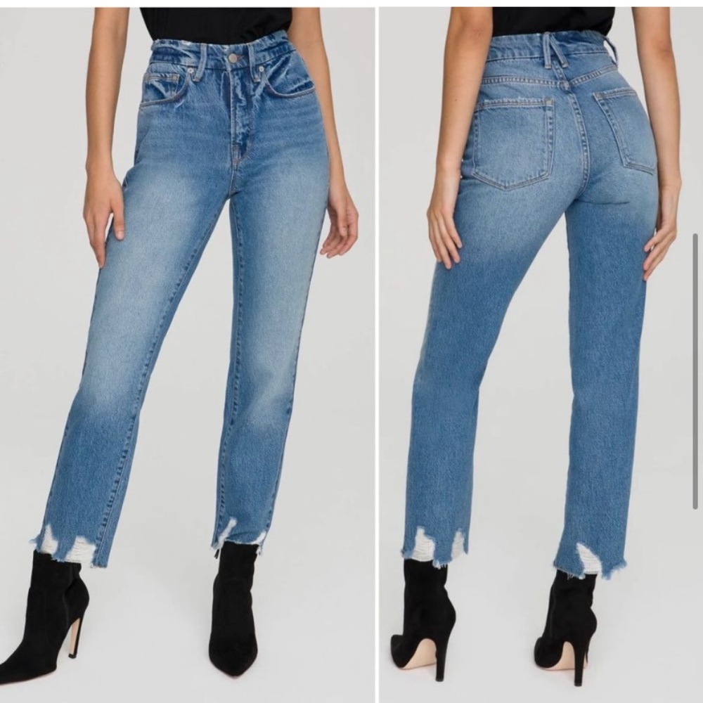 Good American good vintage jagged hem jeans - Picture 2 of 10